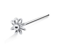 Flower Silver Straight Nose Stud NSKA-611